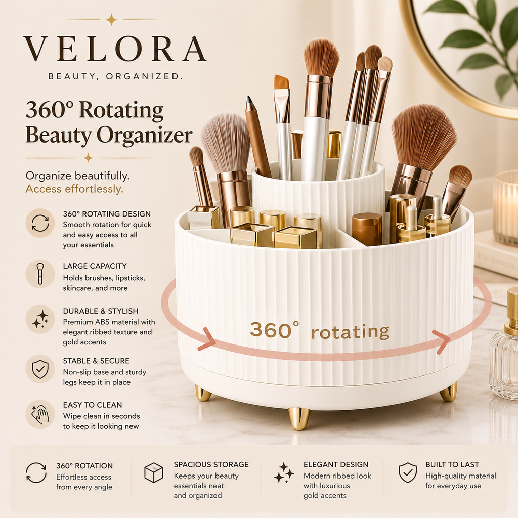 VELORA 360 Rotating Beauty Organizer