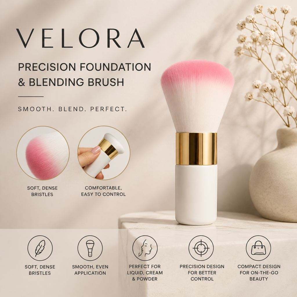 VELORA Precision Foundation & Blending Brush